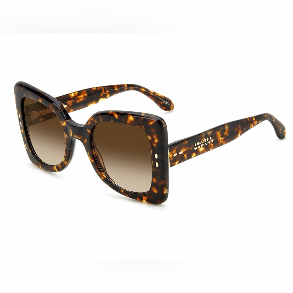New! Isabel Marant IM0120/S 086HA Brown and Gold Sunglasses, Authentic